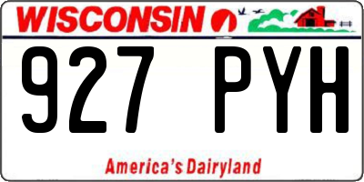 WI license plate 927PYH
