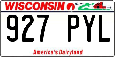 WI license plate 927PYL