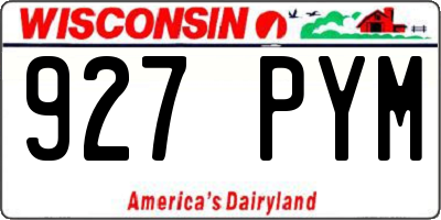 WI license plate 927PYM