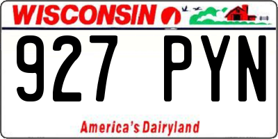 WI license plate 927PYN