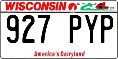 WI license plate 927PYP