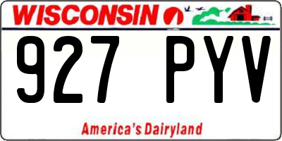 WI license plate 927PYV
