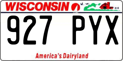 WI license plate 927PYX
