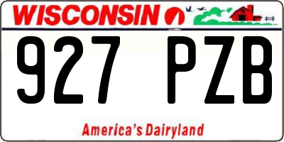 WI license plate 927PZB
