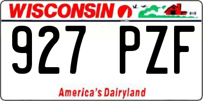 WI license plate 927PZF