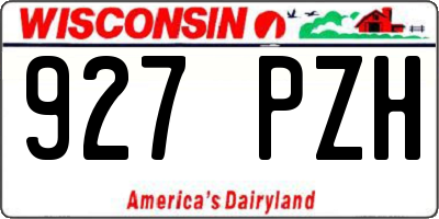 WI license plate 927PZH