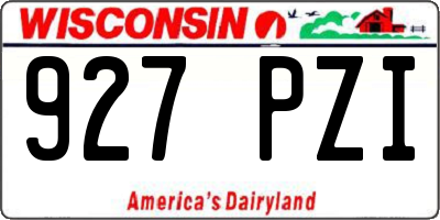 WI license plate 927PZI
