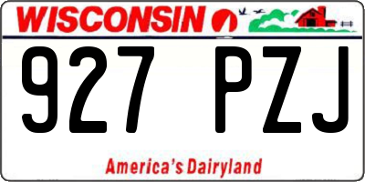 WI license plate 927PZJ