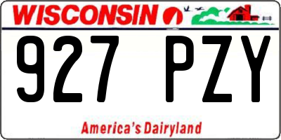 WI license plate 927PZY