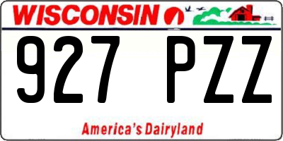 WI license plate 927PZZ