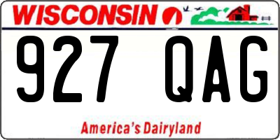WI license plate 927QAG