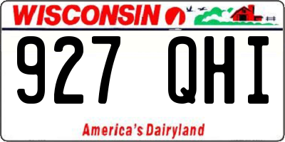 WI license plate 927QHI