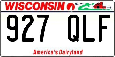 WI license plate 927QLF