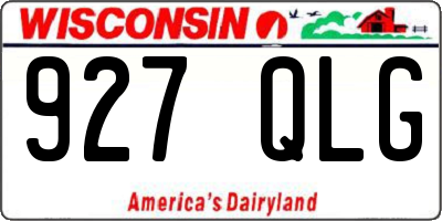 WI license plate 927QLG
