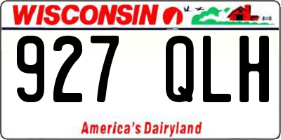 WI license plate 927QLH