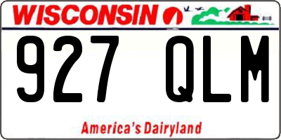 WI license plate 927QLM
