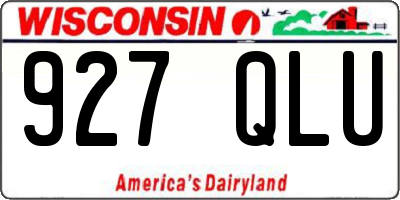 WI license plate 927QLU