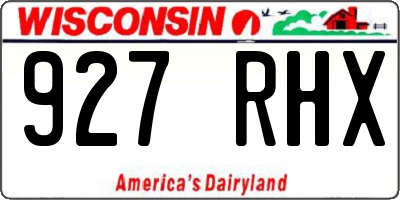 WI license plate 927RHX