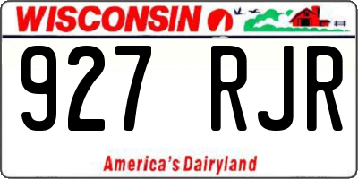 WI license plate 927RJR