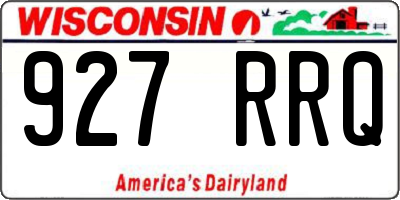 WI license plate 927RRQ