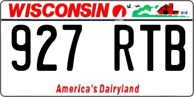 WI license plate 927RTB