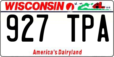 WI license plate 927TPA