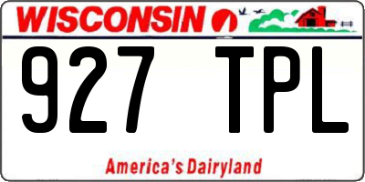 WI license plate 927TPL