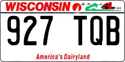 WI license plate 927TQB