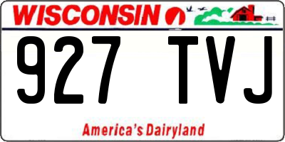WI license plate 927TVJ