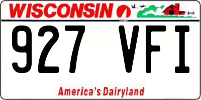 WI license plate 927VFI