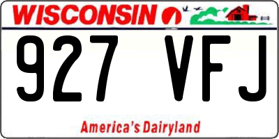 WI license plate 927VFJ