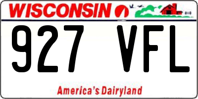 WI license plate 927VFL