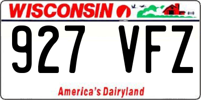 WI license plate 927VFZ