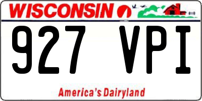 WI license plate 927VPI