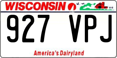WI license plate 927VPJ