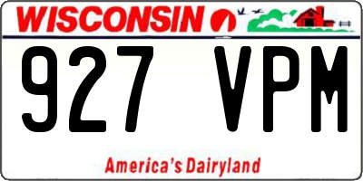 WI license plate 927VPM