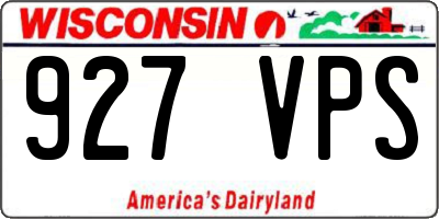 WI license plate 927VPS