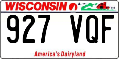 WI license plate 927VQF