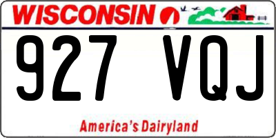 WI license plate 927VQJ