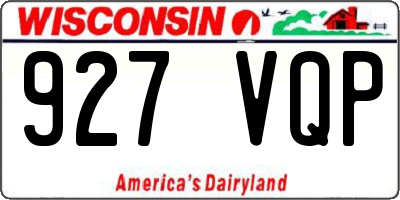 WI license plate 927VQP