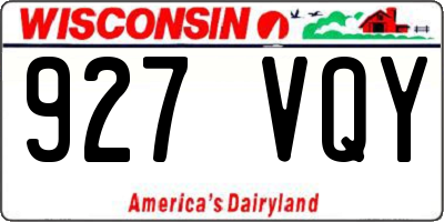 WI license plate 927VQY