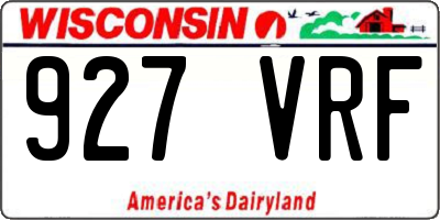 WI license plate 927VRF
