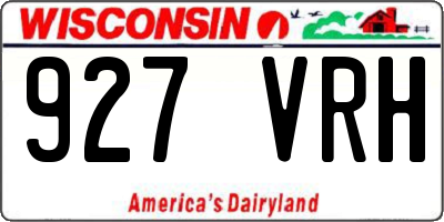 WI license plate 927VRH