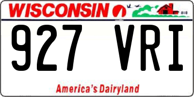 WI license plate 927VRI