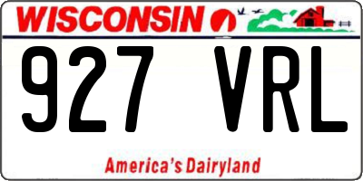 WI license plate 927VRL