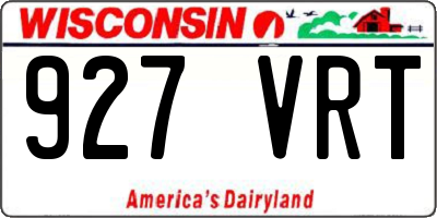 WI license plate 927VRT