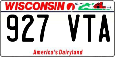 WI license plate 927VTA