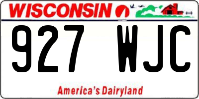 WI license plate 927WJC