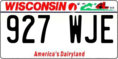WI license plate 927WJE