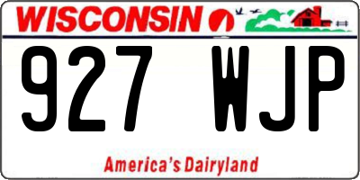 WI license plate 927WJP